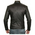 thumbnail image 2 of Cafe Racer Leather Motorcycle Jacket Leather Jacket Motorcycle Riding Jacket Black Leather Moto Jacket Mens Black Leather Biker Jacket size 4XL, 2 of 5