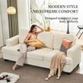 thumbnail image 3 of Merluxy Sofa, 3 Seater Sofa with Deep Seats, Modern Sofa Couch for Living Room, Offwhite Bouclé, 3 of 5