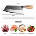 thumbnail image 5 of Kitchen Knife Cleaver Meat Chopping Damascus Asian Stainless Steel Chef Butcher, 5 of 6