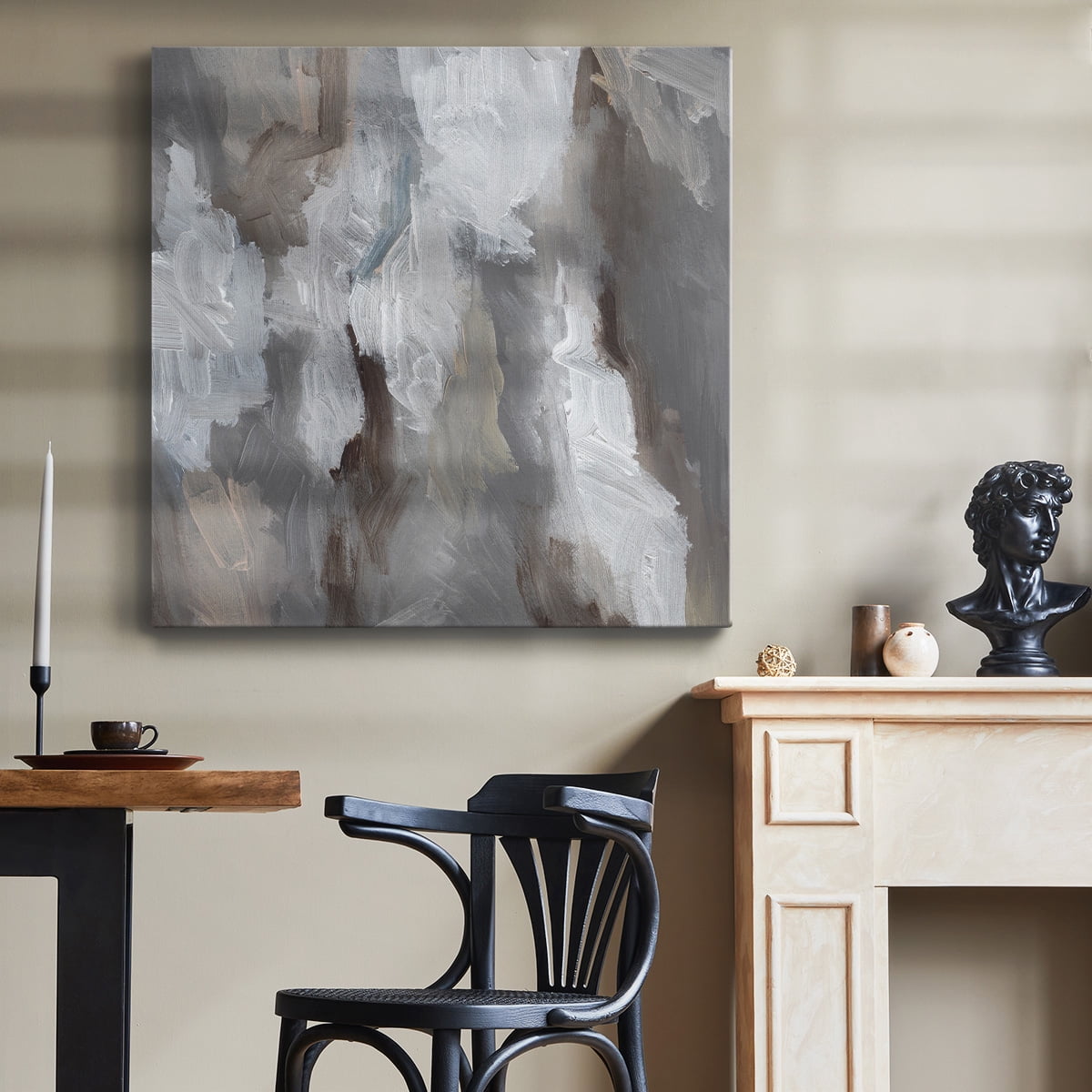 Wexford Home Cloudy Shapes I-Premium Gallery Wrapped Canvas, 10" x 10" - Ready to Hang