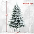 thumbnail image 2 of Gymax 6ft Snow Flocked Decoration Christmas Tree w/LED Lights & PE & PVC Tips, 2 of 10