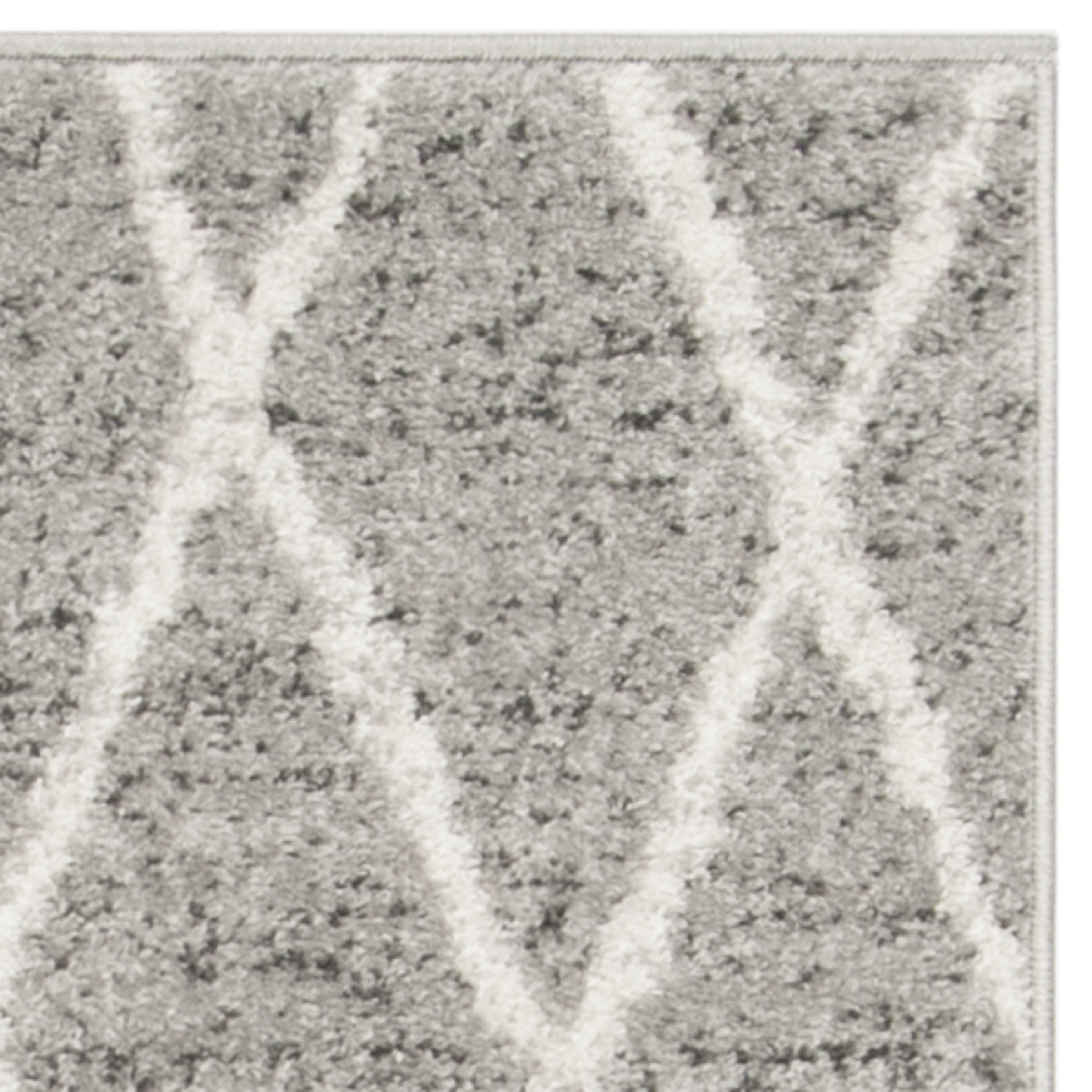 SAFAVIEH Adirondack Cody Geometric Area Rug, Ivory/Silver, 8' x 8' Square