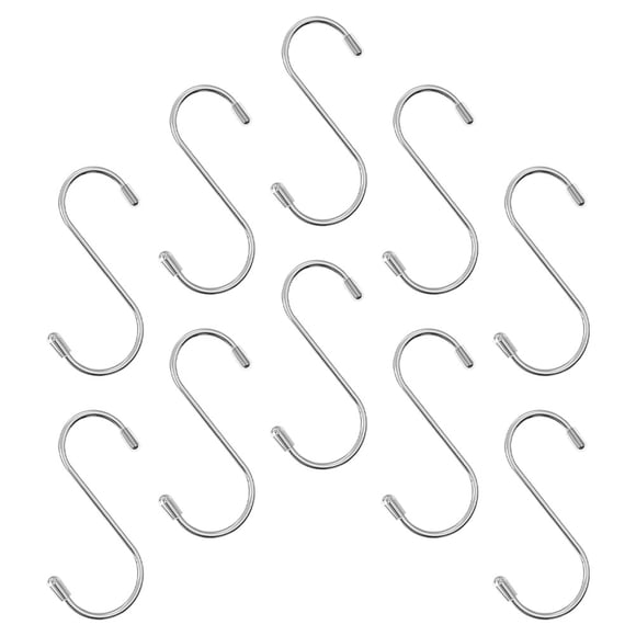 FENGGUIQU 10Ud De Acero Inoxidable En Forma De S Para Colgar Ropa Y Organizar Espacios