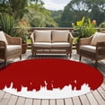 thumbnail image 5 of Red Painting Round Living Room Rugs 8 ft, Abstract Art Red Painting Washable Large Area Rug with Non-Slip Sturdy Edge Binding Round Carpet for Dining Room Kitchen Office, 5 of 9