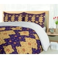 thumbnail image 5 of Ambesonne Moroccan Duvet Cover Sets, Effected Border, 2-Queen, Purple Sand Brown, 5 of 7