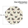 thumbnail image 2 of Picia Funny Chicken Printed Leather Coasters for Drinks, 4" Drink Coasters Set of 4 for Tabletop Protection, Handmade Luxurious Home Décor and Housewarming Gift -Octagon, 2 of 6