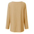 thumbnail image 3 of Long Sleeve Shirts for Women Dressy Casual Crew Neck Hem Flowy Tops Color Block Geometry Printed Oversized Loose Tunic Shirts Graphic Tees for Spring Fall #B06-Orange S, 3 of 4