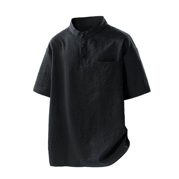 pstuiky camisetas para hombre, Blusa deportiva informal de color liso para hombre, holgada, de manga corta y cuello redondo camisas casuales para hombre xxl
