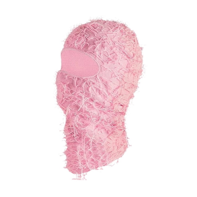 Pasamontañas mascarilla facial completa máscara cubierta para la cabeza sombrero calentador mantener caliente pasamontañas esquí Rosa