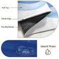 thumbnail image 6 of Ombre Blue Waves Area Rugs 4'x6', Washable Small Throw Rugs for Office Bathroom, Abstract Art Gradient Modern Indoor Outdoor Rug Non-Slip Low Pile Carpet Runner Reversible Floor Mats, 6 of 8