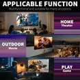 thumbnail image 4 of 5G Projector with WIFI and Bluetooth,13000L Native 1080P Projector,450 ANSI Portable Movie Projector for Outdoor Use,Zoom Function,Home Video Led Projector Compatible with IPhone/Android/TV Stick, 4 of 8