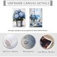 thumbnail image 5 of AVOI Hydrangea Wall Art Bule Bathroom Decor Hydrangea Flower Picture Modern Floral Canvas Paintings Rustic Farmhouse Poster for Living Room (White) Unframe: 16x20in, 5 of 5