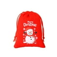 thumbnail image 2 of Christmas Red Velvet Drawstring Gift Bag 4.7"x3.9", Holiday Treat Pouch for Candy, Cookies, Small Gifts, Printed Cloth Sack for Xmas Party Favor Packaging, 2 of 4