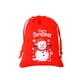thumbnail image 2 of Decoraciones navideñas, adornos navideños, regalos navideños. Bolsa de regalo navideña de terciopelo rojo con cordón, bolsa estampada para dulces y galletas, bolsas de tela para regalos., 2 of 7
