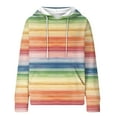 thumbnail image 5 of Olyvenn Waffles Knit Hoodie Long Sleeve Fashion Multicolored Sweatshirt Comfy Casual Drawstring Pullover Tops with Pockets Multicolor L, 5 of 6