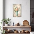thumbnail image 4 of Farmhouse Bathroom Wall Decor Rustic Bathroom Wall Art, Flower Painting Canvas Print Beige Modern Artworks Pictures for Wall, Kitchen Restroom Home Decor, 4 of 5