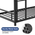 thumbnail image 5 of Metal Twin over Twin Bunk Bed, UHOMEPRO Heavy Duty Metal Bunk Bed Frame with Safety Guardrails, Built-in Ladder, Noise-Reduced Slats, Low Profile Bunk Bed for Kids, Teens Bedroom, Black, 5 of 7