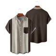 thumbnail image 2 of XDZJLR Men Shirts Casual Printed Short Sleeve Button Down Beach Fashion Casual Tops, 2 of 5