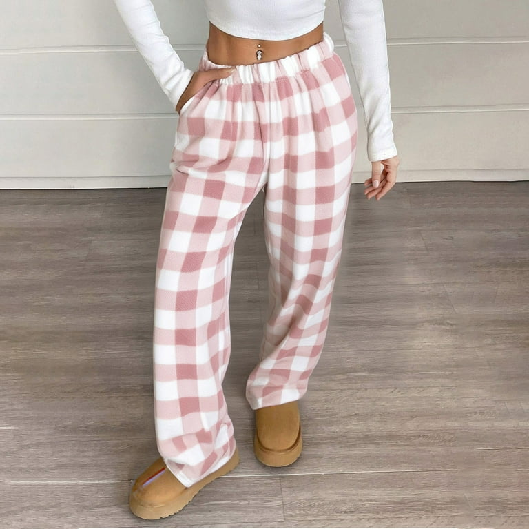 YDDIAN Flannel Pajamas Women Plus Size Checkered Cozy Christmas