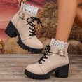 thumbnail image 2 of Sandales Blanches pour Femmes Mode Automne Bottes pour Loisirs et Usage Extérieur, 2 of 9