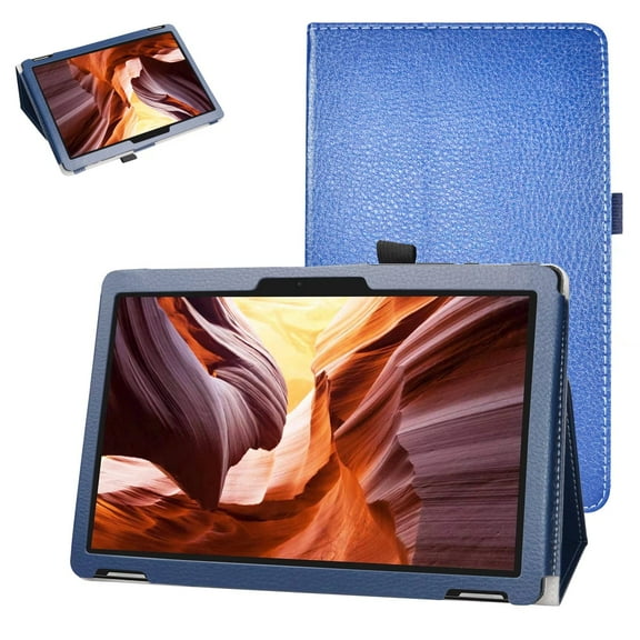 Labanema 10" Winnovo T10 MTK MT8163 Tablet Case, PU Leather Folio Stand Protective Case, Cover for 10" Winnovo T10 MTK MT8163 Tablet (Dark Blue)