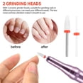 thumbnail image 4 of DeeCozy Electric Nail Grinder Portable Strong Power Nail Adjustable Speed Drill File USB Rechargeable Speed Adjustment Electric Manicure Kit with 2 Ceramic Grinder Heads, 4 of 9