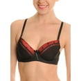 thumbnail image 1 of Angelina Wired Demi Cup Bras with Rose Lace Design (6-12 Case), 1 of 3