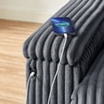 thumbnail image 5 of Hommoo 71" Corduroy 2-Seater Sofa with Storage and USB port, Modern Loveseat Sofa for Apartment, Home&Office, Dark Gray, 5 of 7