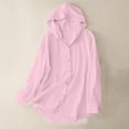thumbnail image 2 of Timegard Hoodies for Women Sun Protective Long Sleeve Button down Shirts Lightweight Loose Casual Thin Tops Fall[Large,Pink A], 2 of 9
