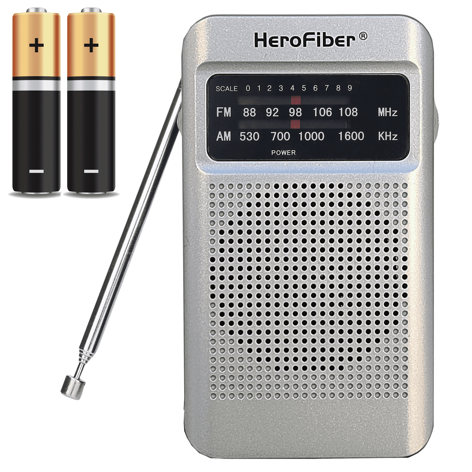Portable AM FM Radio, AA Battery Operated, Small and Compact Pocket