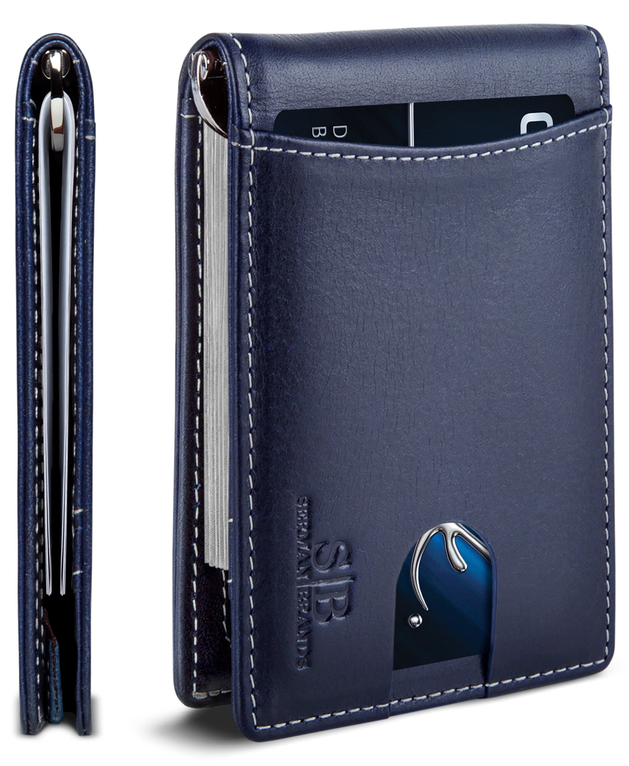 SERMAN BRANDS Cartera De Bloqueo RFID Delgada Y Plegable