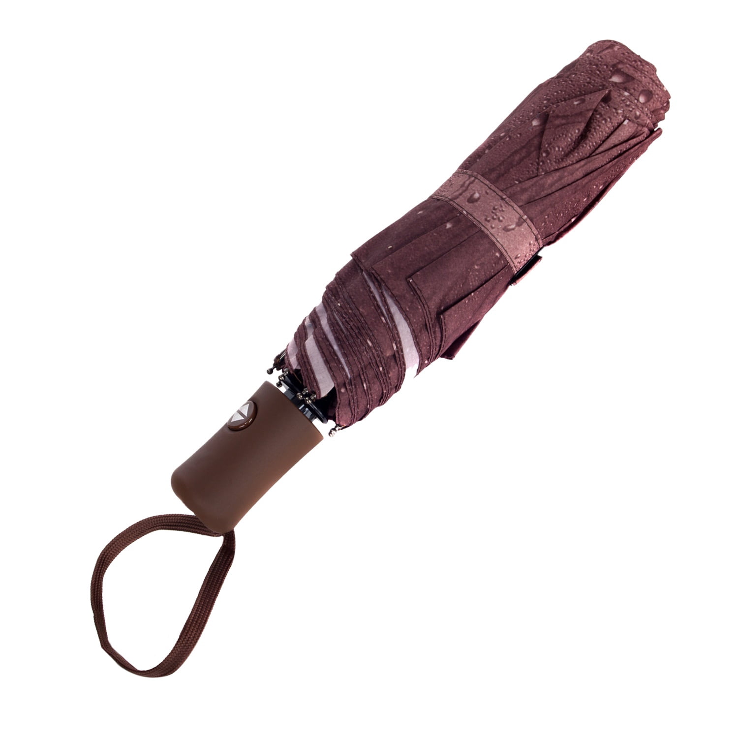 Raindrop Lightweight Compact Travel Sized Windproof Nylon Adult Umbrella With Easy Open Button
