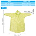 thumbnail image 2 of Uxcell Ponchos de Pluie, 8 Pack Imperméable Jetable pour Randonnée Activités Extérieures, Jaune, 2 of 7