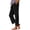 Black, variant on Qiopertar Women's Linen-Like Casual Pants Elastic Waist Pocket Pants Straight Leg Long Pants Relaxed Fit Boho Summer Beach Vacation Travel with Side Slits, Light Blue XL