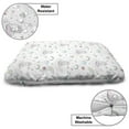 thumbnail image 3 of Cartoon Pet Bed, Floral Girl Character with Colorful Diamonds Clouds and Stars Shapes, Chew Resistant Pad for Dogs and Cats Cushion with Removable Cover, 24" x 39", White and Multicolor, by Ambesonne, 3 of 4