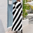 thumbnail image 3 of Vestido largo con falda tubo y rayas diagonales en blanco y negro Vestido largo para mujer Vestidos de fiesta para mujer, 3 of 5