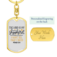 thumbnail image 3 of I Have All I Need Christian Stainless Steel or 18k Gold Premium Swivel Dog Tag Keychain, 3 of 16