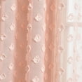 thumbnail image 3 of Lush Decor Textured Dot Sheer 84" x 38" Blush Metal Grommets Pair Window Panel Curtain, 3 of 11