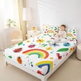 thumbnail image 4 of Castle Fairy Kawaii Ladybug Full Size Sheets,Cartoon Rainbow Bed Sheets, 4 of 7