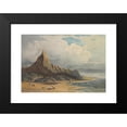 thumbnail image 2 of John Varley 24x18 Black Modern Framed Museum Art Print Titled - Figures on the Beach at Barmouth, North Wales, 2 of 5
