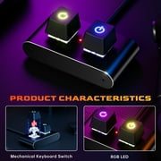 Aluminum Button PC Power with LED Indicators & Mechanical Keys for Desktop Case Customization