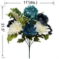thumbnail image 4 of Mainstays 21.5 inch Artificial Flower Hydrangea Peony Bouquet, Navy Cream Color. Indoor Use., 4 of 9