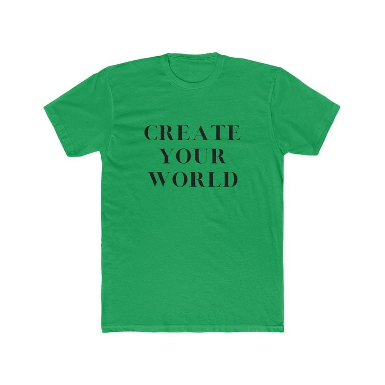 Printify Create your World Men's L Blue Male Cotton Crew Tee