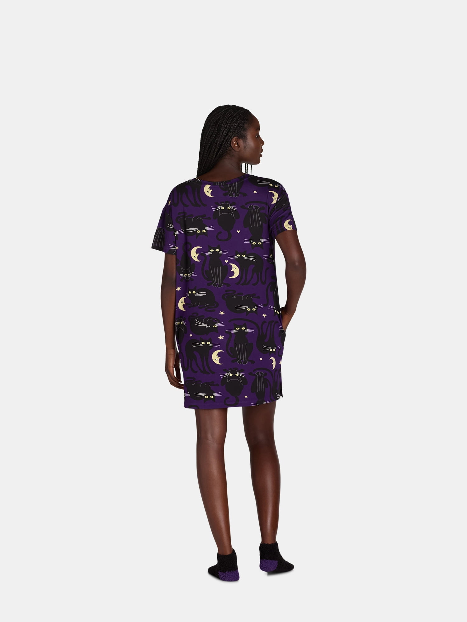 Women's Halloween Cats Sleepshirt Top by Way to Celebrate