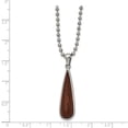 thumbnail image 2 of Chisel Stainless Steel Antiqued and Polished Anchorwiht Rope Pendant on a 22 inch Ball Chain Necklace, 2 of 2
