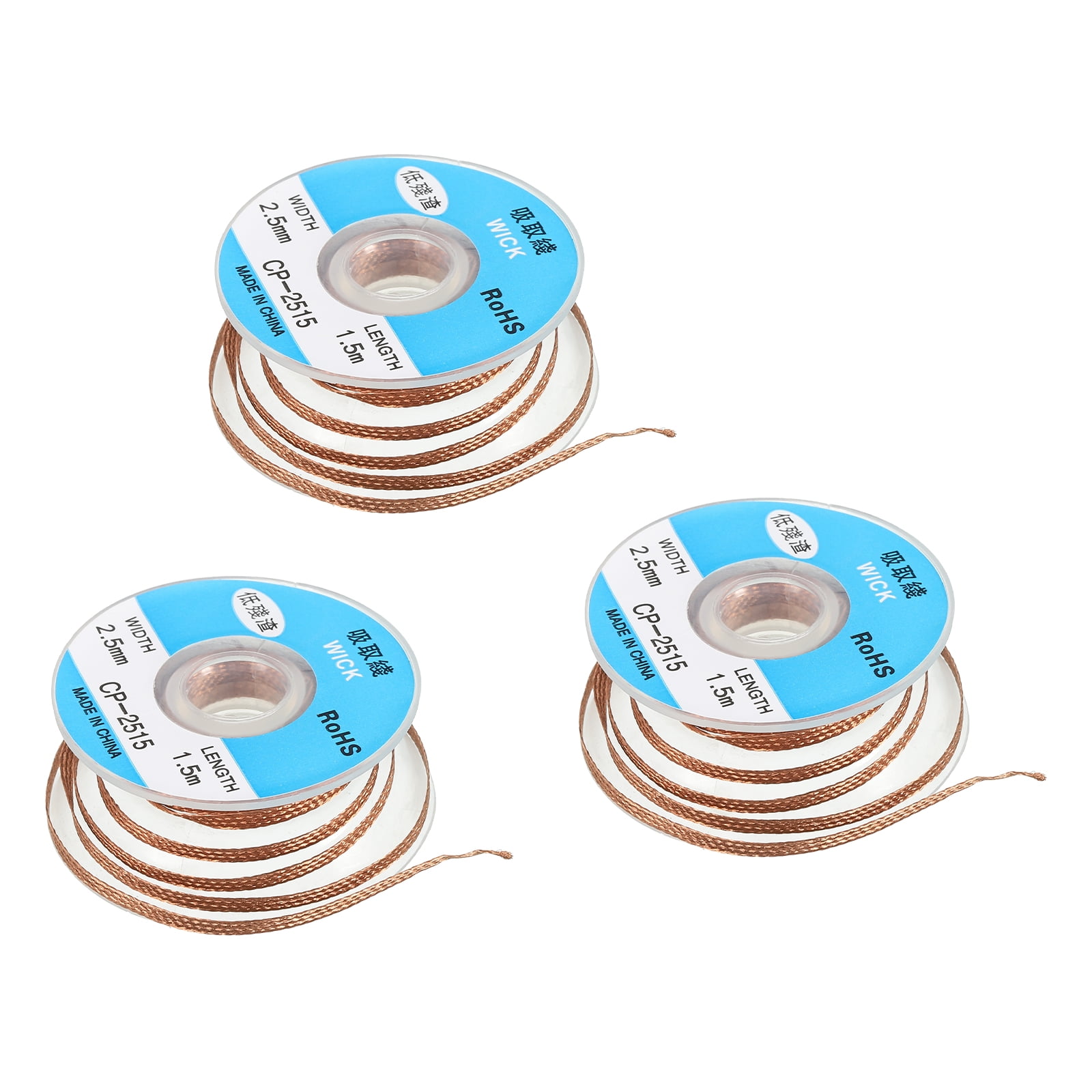 Uxcell Solder Wick Braid No Clean Desoldering Wick Braid 0.1 Inch x 4.92 Feet for Electrical