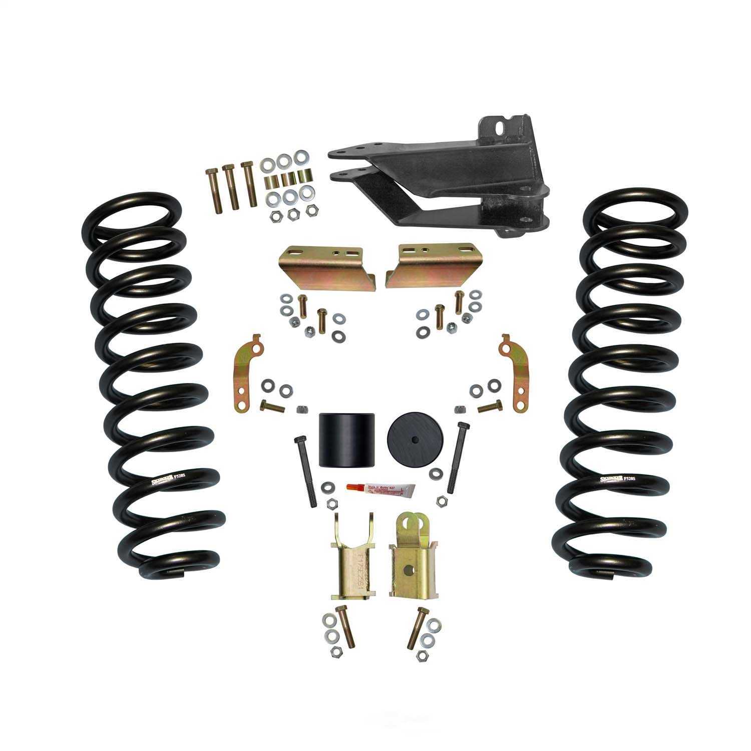 Skyjacker Suspensions F1720VBK-E 2.5 in. Front Leveling Kit With Shock Extension Brackets