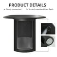 thumbnail image 5 of MAYEERTY Modern 79*33.5*30" Oval Black Dining Table with Arc - shaped Rattan Legs, Seats 6, 5 of 9