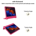 thumbnail image 4 of Cowithday Kids Case for Samsung Galaxy Tab S7 FE 5G 2021/Tab S8 Plus (S8+) 2022/Tab S7 Plus (S7+) 2020 Release 12.4" with S-Pen Holder/Rotating Kickstand/Handle Stand EVA Shockproof Rugged Cover,Rose, 4 of 7