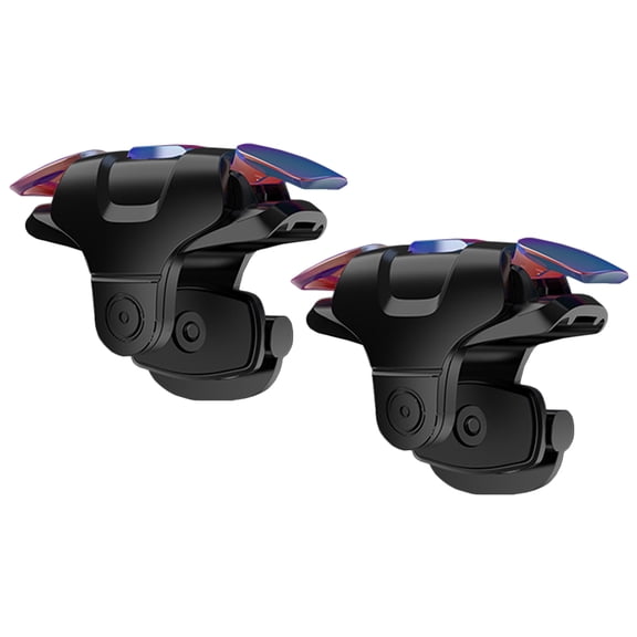 Phenofice 1Pair Mobile Game Controller Trigger for Phone Durable Metal Handle Portable Black